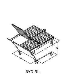 3 Yard Rear Load Dumpster