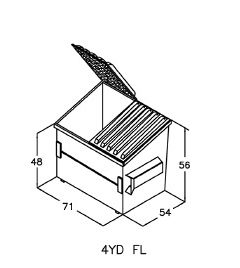 4 Yard Front Load Dumpster
